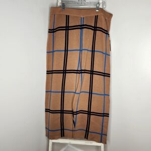 Eloquii NWT womens 18/20 crop wide leg windowpane sweater pants